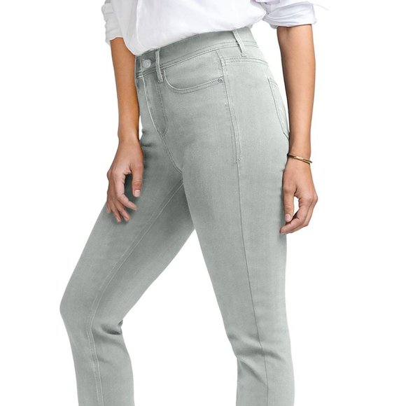 NYDJ Curves 360   SLIM Straight Ankle Jean BEIGE 26s $109 Petite Short NEW - Picture 7 of 13